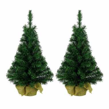 6x stuks kantoor/bureau kerstboom 60 cm