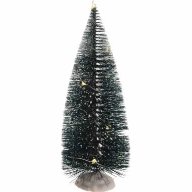 Kerst landschap kerstdorp boom 22 cm met licht op batterijen