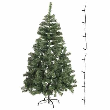 Kunst kerstboompje 60 cm incl. gekleurde lampjes