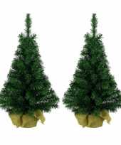 4x stuks kantoor bureau kerstboom 60 cm