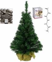 Kantoor bureau kerstboom compleet met decoratie kasjmier bruin