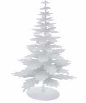 Kerstversiering kerstboom wit glitter